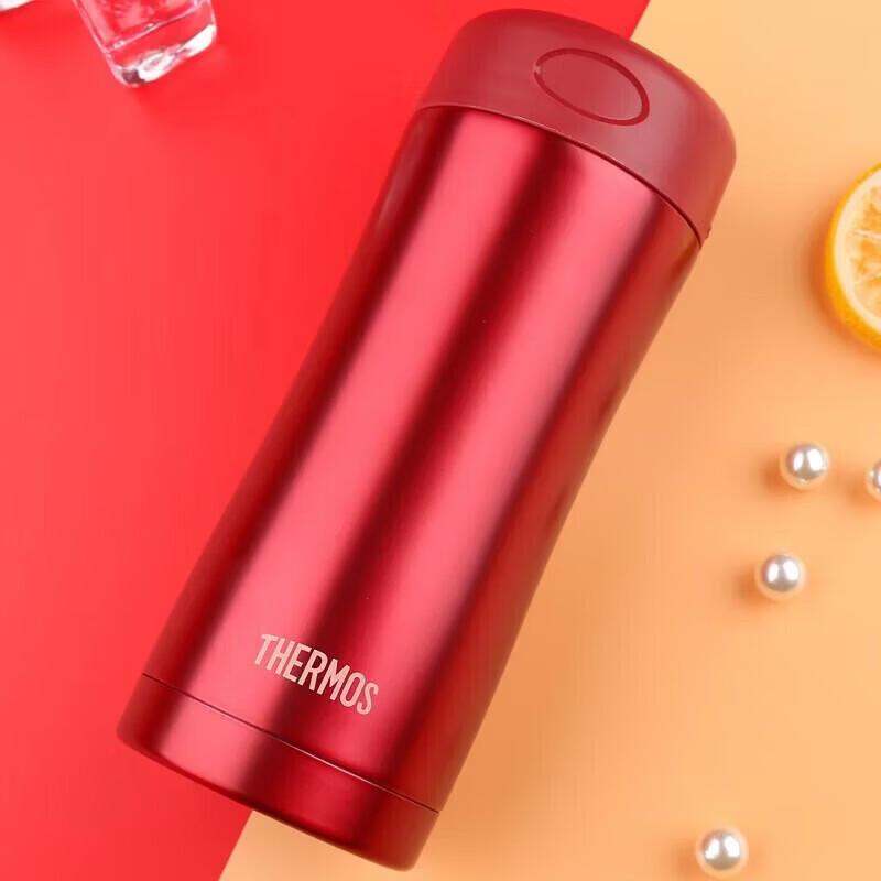 THERMOS 400ml Red Stainless Steel Insulated Water Bottle