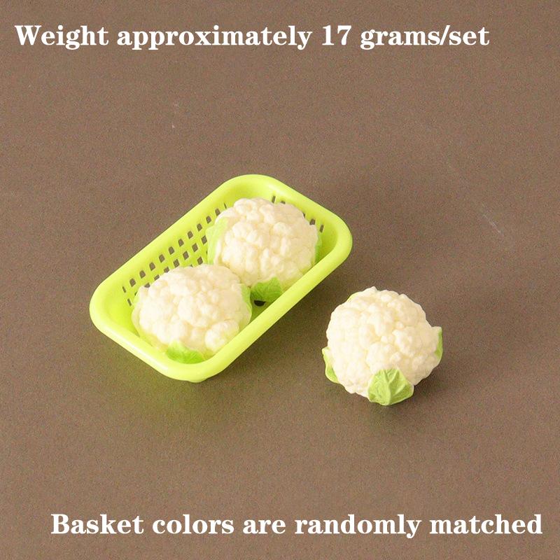 Dollhouse Simulation Vegetable Basket Set Dollhouse Decoration Mini Play Toys Kitchen Life Scene Model Accessories Props