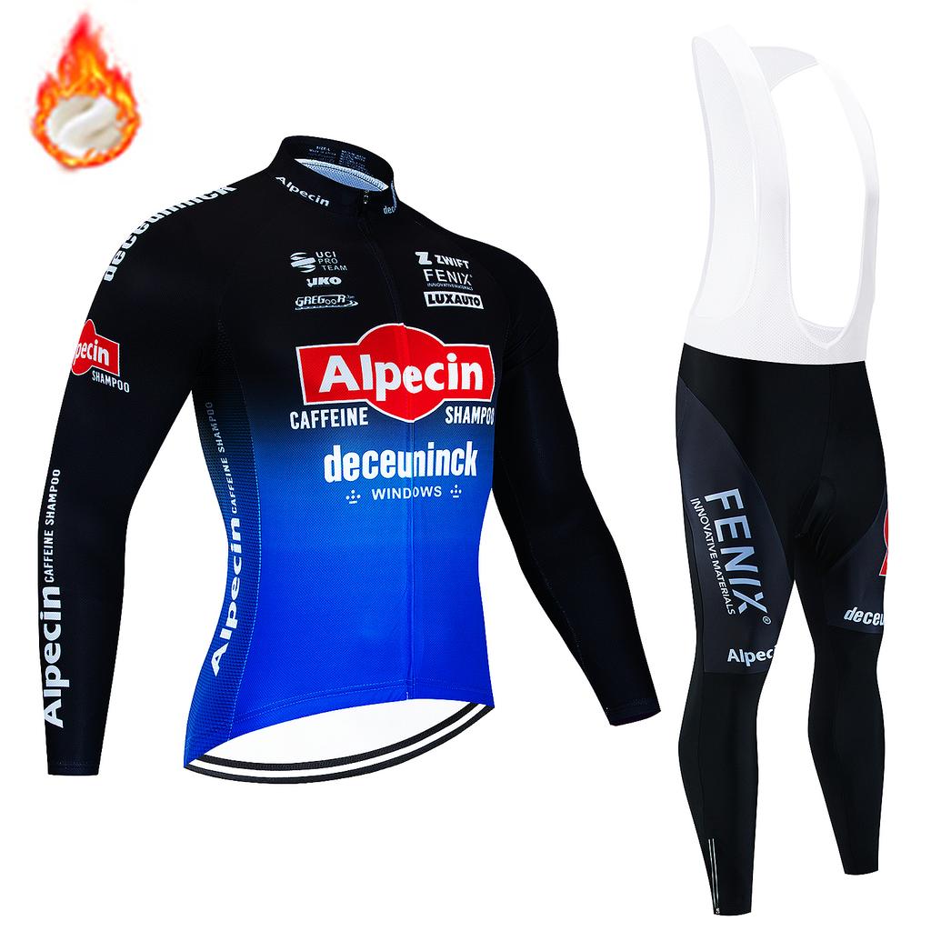 2026 Pro Team Winter Thermal Fleece Cycling Jersey Set Long Sleeve Bicycle Clothing MTB Bike Wear Maillot Ropa Ciclismo Cycling
