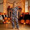 Familien-Passendes Halloween-Print-Pyjama-Set Kurzarm-Oberteil und Hose