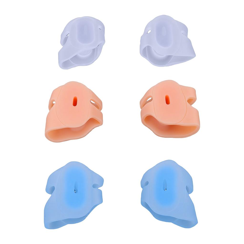 6 Pcs Toe Separators Double Loop Soft Silicone Big Toe Spacers Reusable Washable for Men Women