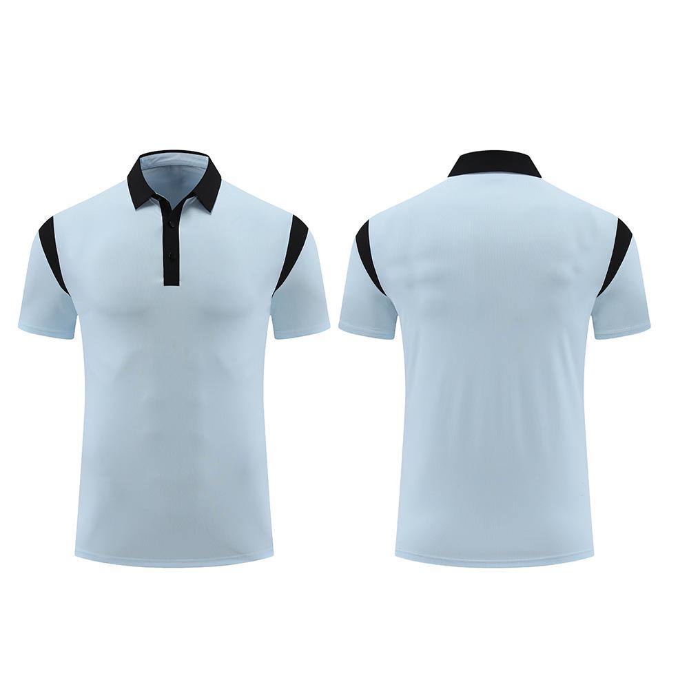 

Мужское бесшовное быстросохнущее поло с коротким рукавом, дышащая деловая повседневная рубашка для гольфа из ледяного шелка 2XL