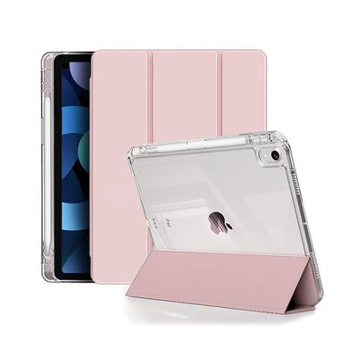 Compatibil cu husă pentru tabletă IPad 2025, 10 Pro, 11 inch, husă IPad Acrilică Transparentă Pliabilă Triplu cu Loc pentru Stilou