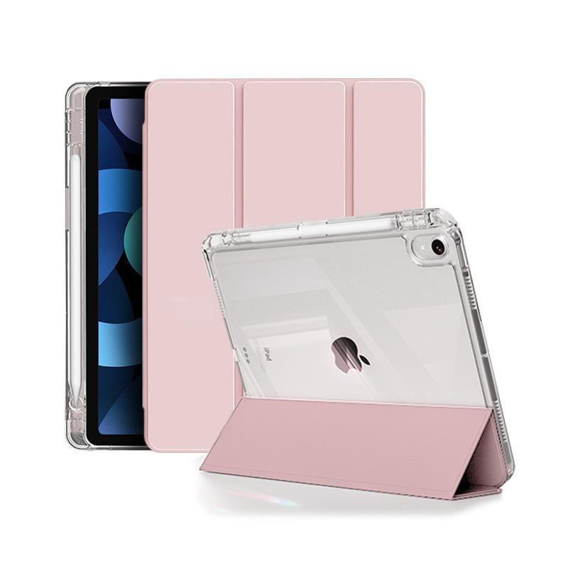Compatible with 2025 IPad Tablet Case, 10 Pro, 11-inch, Tri-fold Crystal Clear Acrylic IPad Case with Pen Slot