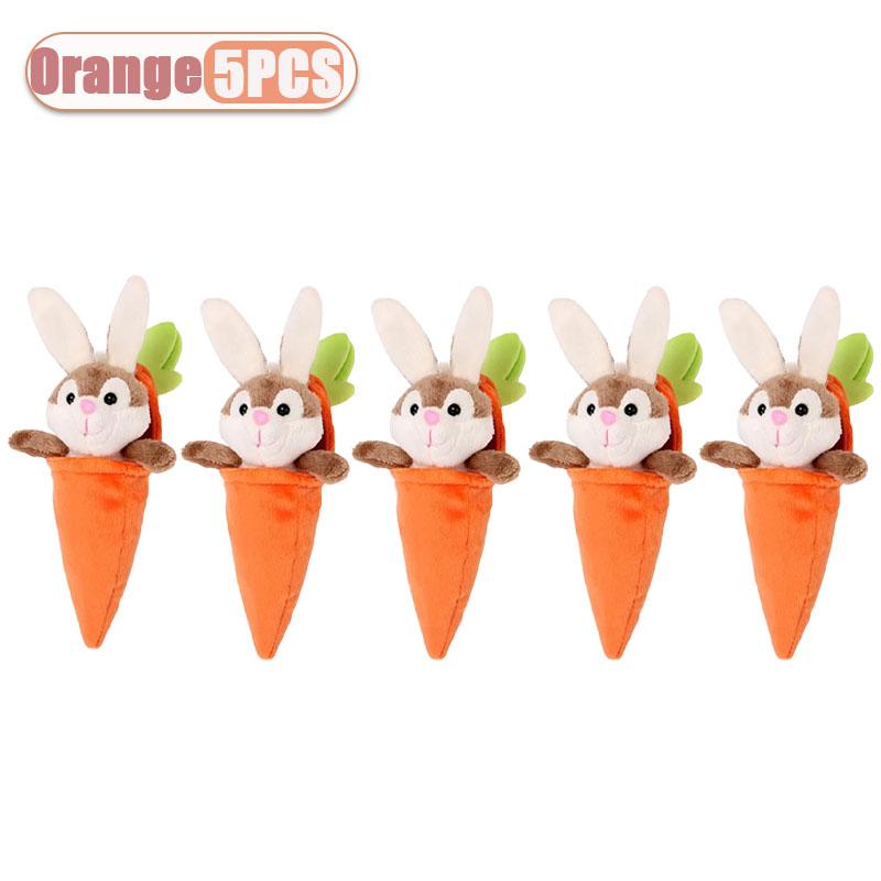 Cute Easter Plush Carrot Bunny Doll Toy Keychain Pendant Backpack Charm Stuffed Animal Ornament Collectible Gift Accessory