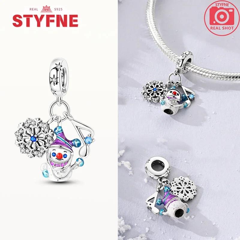 Coppercharms Winter Snowman Snowflakes Penguin Beads Pendant Fit Original Bracelet Diy Fine Jewelry Gift For Women