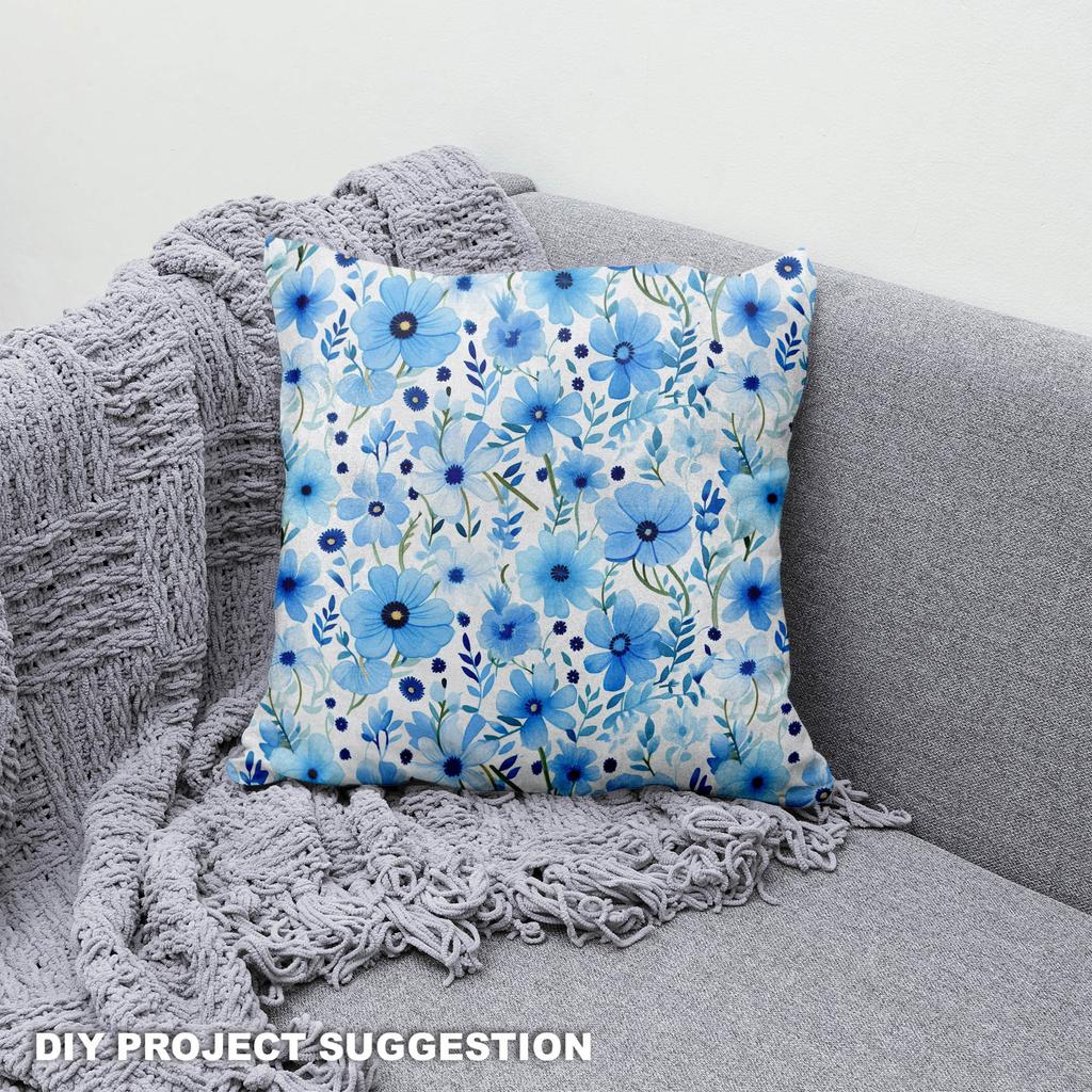 Royal Samt Stoff Polyester Zum Nähen - Motiv Blumen - Rdx2293