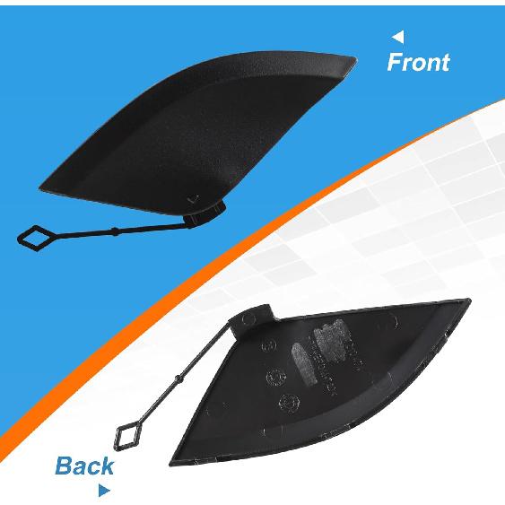 Front Bumper Tow Hook Cover Cap Towing Eye Fit for BMW X3 F25 20112012 2013 2014 51117210474 Trailer Cover (Matte Black, Right Passenger Side)