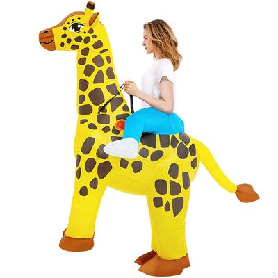 Inflatable Riding Giraffe Costume Clothing Blowing for Festival Carnival