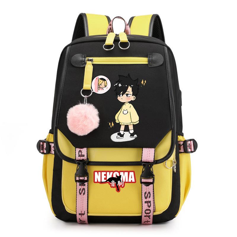 Anime volleyball teenager peripheral printing middle school student schoolbag outdoor large-capacity backpack
