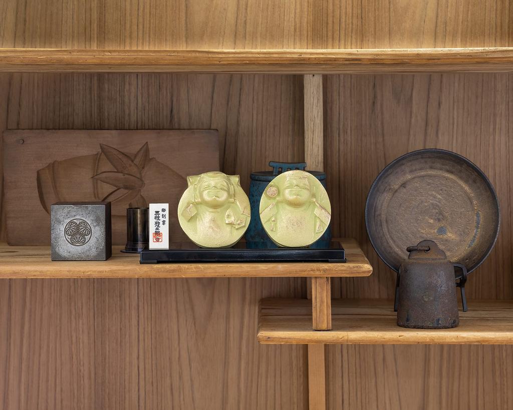 Two Gods of Ebisu and Originally created by Nitten sculptor Sotaro Buddhist one of the Seven Gods of Takaoka Fortune Daikokuten. Saegusa. statue,