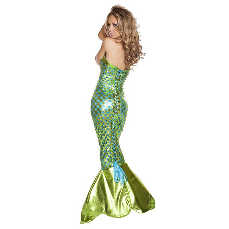 Cosplay Halloween mermaid costume, cosplay mermaid costume, European beautiful woman game costume stage performance costume