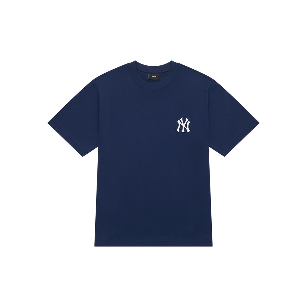 New MLB MONOGRAM Collection New York Yankees SS24 T Shirt Unisex Navy Blue 3ATSM0643-50NYS