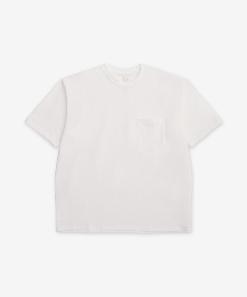 Oeoseullou Study Cotton Pocket Short Sleeve T-Shirt - White / 030017N69