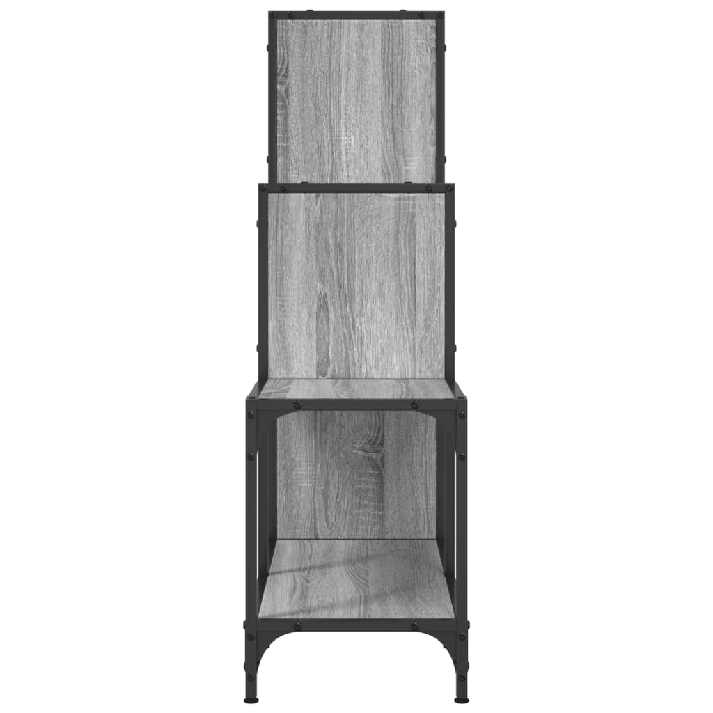 Bookshelf Gray Sonoma 92 x 30 x 102 cm Particleboard and Metal