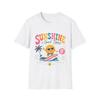 Sunshine & Good Times Surfing Sun T-and Kids Tshirt | Retro Beach Vibes, Palm Tree Tee