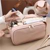 Double Zipper Waterproof Makeup Bag Large Capacity Toiletry Organizer Travel Cosmetic Pouch Portable for Women Men