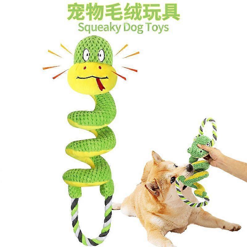 Durable Tug of War Squeaky Dog Toy, Interactive Pull Play Toy for Chewing & Teething, Tough Pet Training Toy for Boredom Relief & Bonding