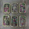 Vintage Retro Small Mirror Peacock Open Screen Foldable Cosmetic Mirror