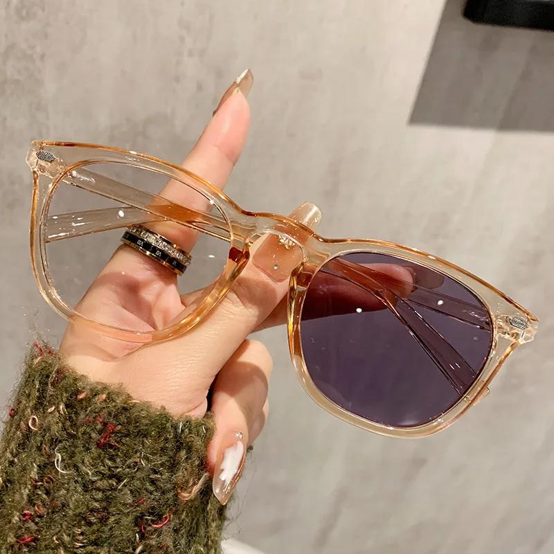 Men's Square Photochromic Glasses Blue Light Blocking Full Frame Eyewear for Women Eye Protection Business Style
