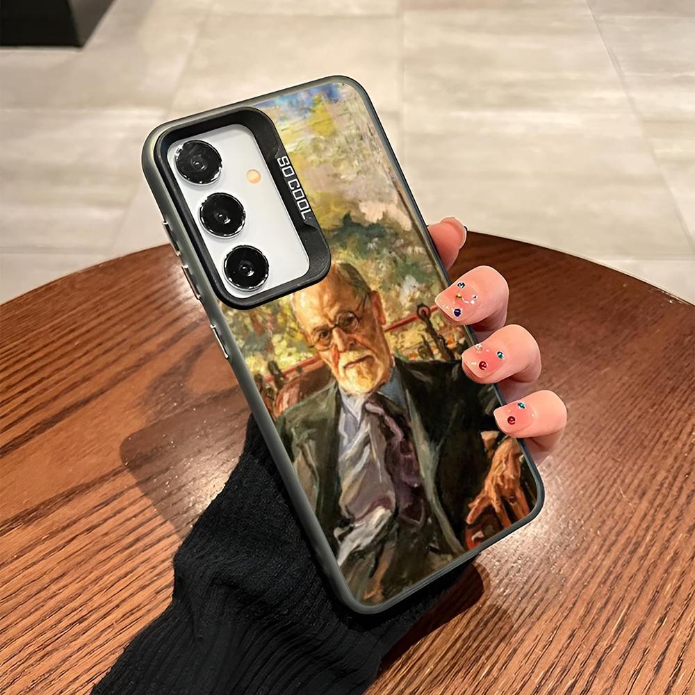 Sigmund Psychoanalysis Freud Phone Case For Samsung Galaxy S25 S24 S23 S22 S21 S20 Note20 Ultra Plus Fe Colored Silver Cover