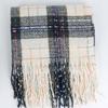 Cold-proof Plaid Knitted Scarf Soft Women Thickened Scarf Shawl Long Tassel Neckscarf  Christmas