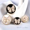 10PCS High-end Metal Coat Buttons Clothing Sweater Trench Coat High-grade Pearl Advanced Feeling Butterfly Knuckle Buttons
