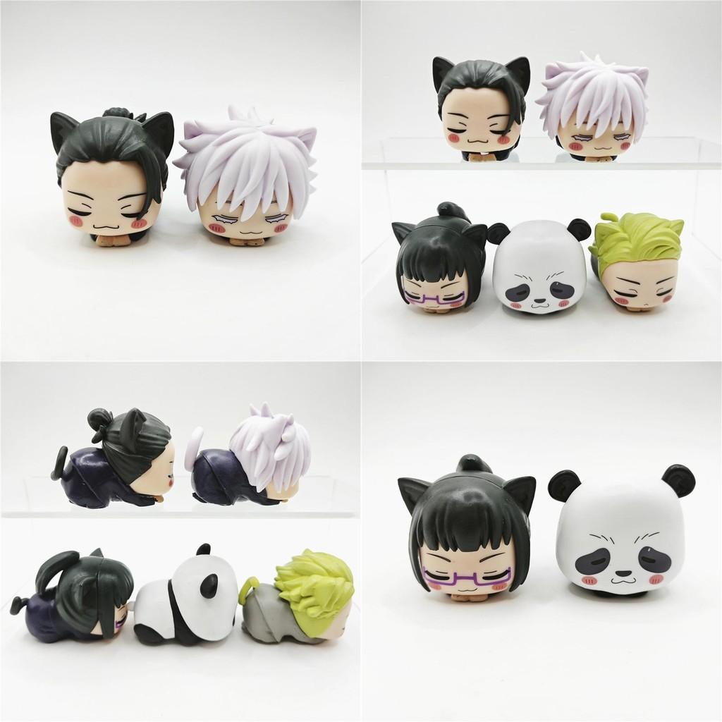 Jujutsu Kaisen Pijama com Orelhas de Gato Modelo de Bolo de Carro Kit de Montagem em PVC Caixa Surpresa Colecionável Para Fãs de Anime