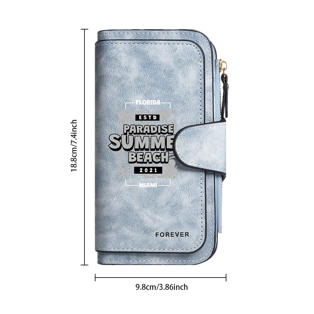 Vintage Long Wallet Fashion Casual Card Holder Multi Slot Purse for Daily Use Portable Trendy Coin Pouch