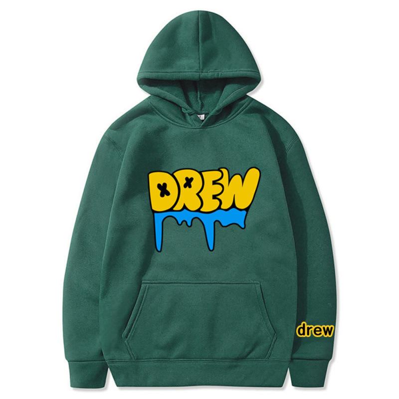 3D Drew House Drip Logo Printed Hoodies Fashionable Casual Sports Long Sleeved Men's and Women's Unisex Hooded Sweatshirts