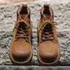 New Anti-velvet Leather Martin Boots High-top Boots American Retro Medium-top Heightening Shoes