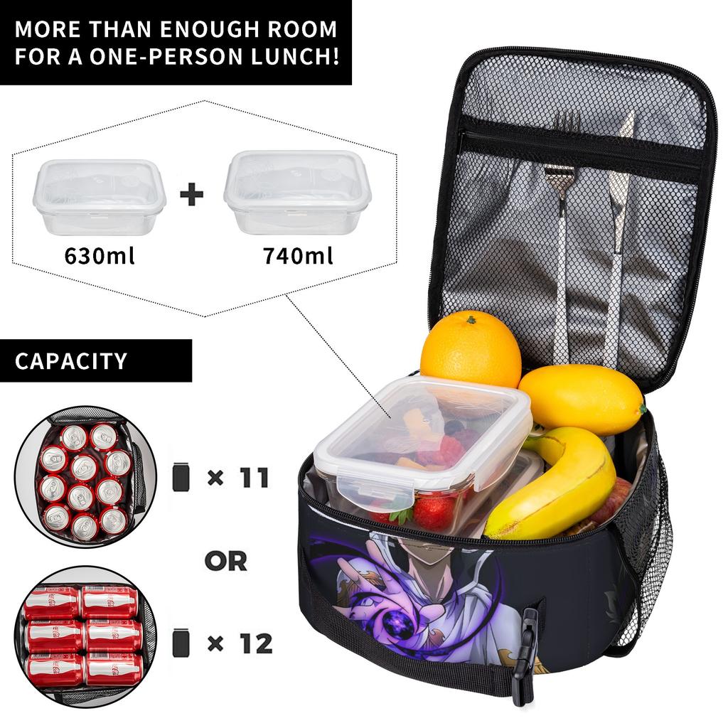 Fairys Tails Insulated Lunch Bags Large Anime Lunch Container Thermal Bag Lunch Box Tote Travel Food Storage Bags