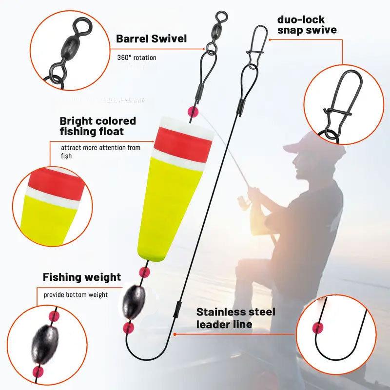 3pcs Thickened Eye-catching Fish Float Sea Fishing Plastic Fishing Bobbers