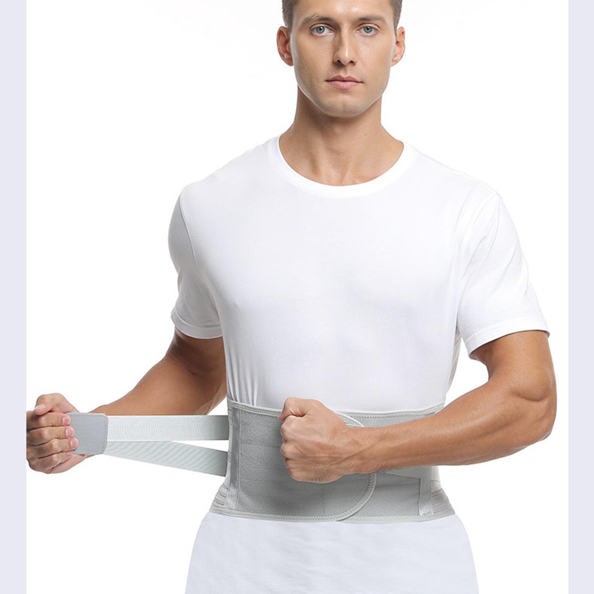 

Профессиональный бандаж для спины при грыже межпозвоночного диска, облегчение боли в пояснице, идеально подходит для работы, подъема тяжестей, коррекции осанки, ишиаса XXL серый