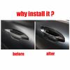 For Kia Sportage NQ5    Carbon Fiber Side Door Handle Cover Door Bowl Trim Protector Garnish Sticker Accessories