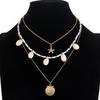 Multi Layered Pearl Shell Starfish Necklace for Women Elegant Lady Handmade Summer Vocation No Rusting Chain Necklaces Jewelry