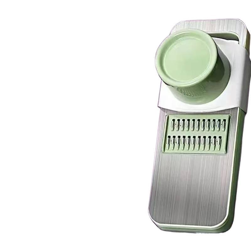 Stainless Steel Multifunctional Vegetable Cutter & Grater with Hand Guard