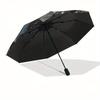 Golden Pisces Zodiac Sign Plate: Celestial Artwork Umbrella, Cute Umbrella with Cute Design, Portable 3-Fold Compact Umbrella for Men & Women, Valenti