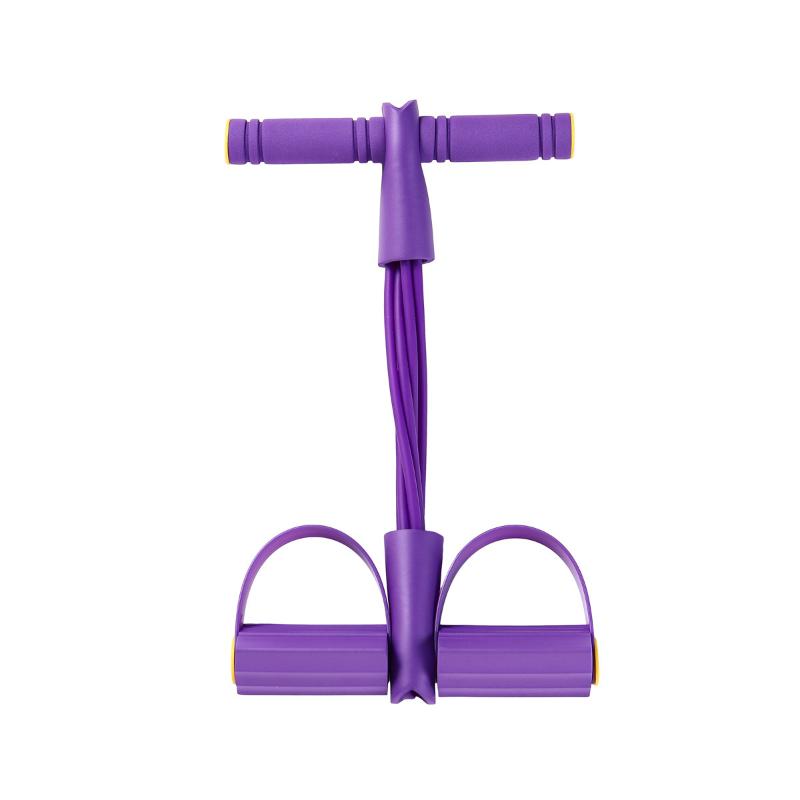 Four-Tube Pedal Tensioner Multi-Functional Household Fitness Equipment Yoga Abdominal Strengthening Elastic Band Tension Rope