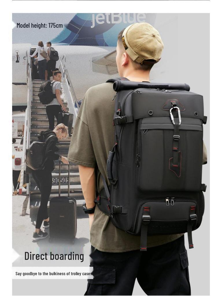 Men's Waterproof Large Capacity Outdoor Mountaineering and Travel Backpack - Multifunctional Double Shoulder Bag