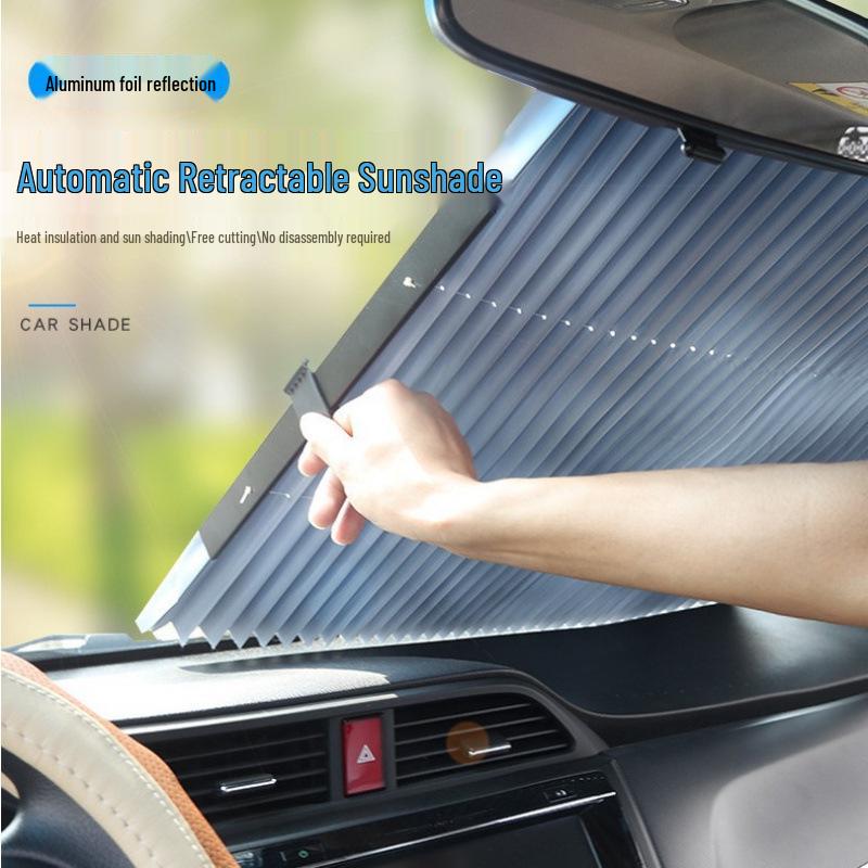 Automatic Retractable Car Sunshade for Summer Heat & UV Protection
