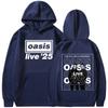 Rock Band O-Oasis Live 25 Tour Hoodies Women Clothing Long Sleeves Hooded Sweatshirt Harajuku Pullovers Streetwear