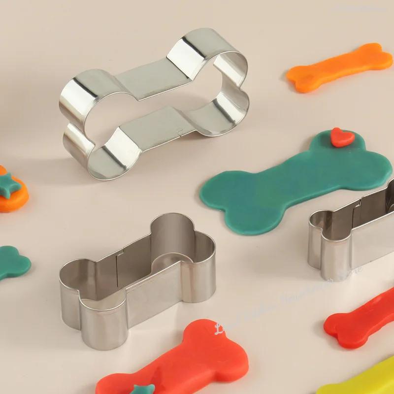 Cookie Cutter Mold Stainless Steel Pet Dog Bone Paw Shaped DIY Cake Sugarcraft Pastry Biscuit Mould Baking Tool