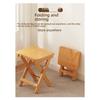 Household Foldable Horse Stool, Solid Wood Wear-resistant Low Stool, Comfortable Sitting Bench for Indoor Use