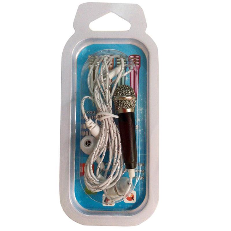 Microphone 3.5Mm Stereo Studio Mic Ktv Karaoke Mini Microphone With Earphone For Smart Phone Laptop Pc Desktop Handheld Audio