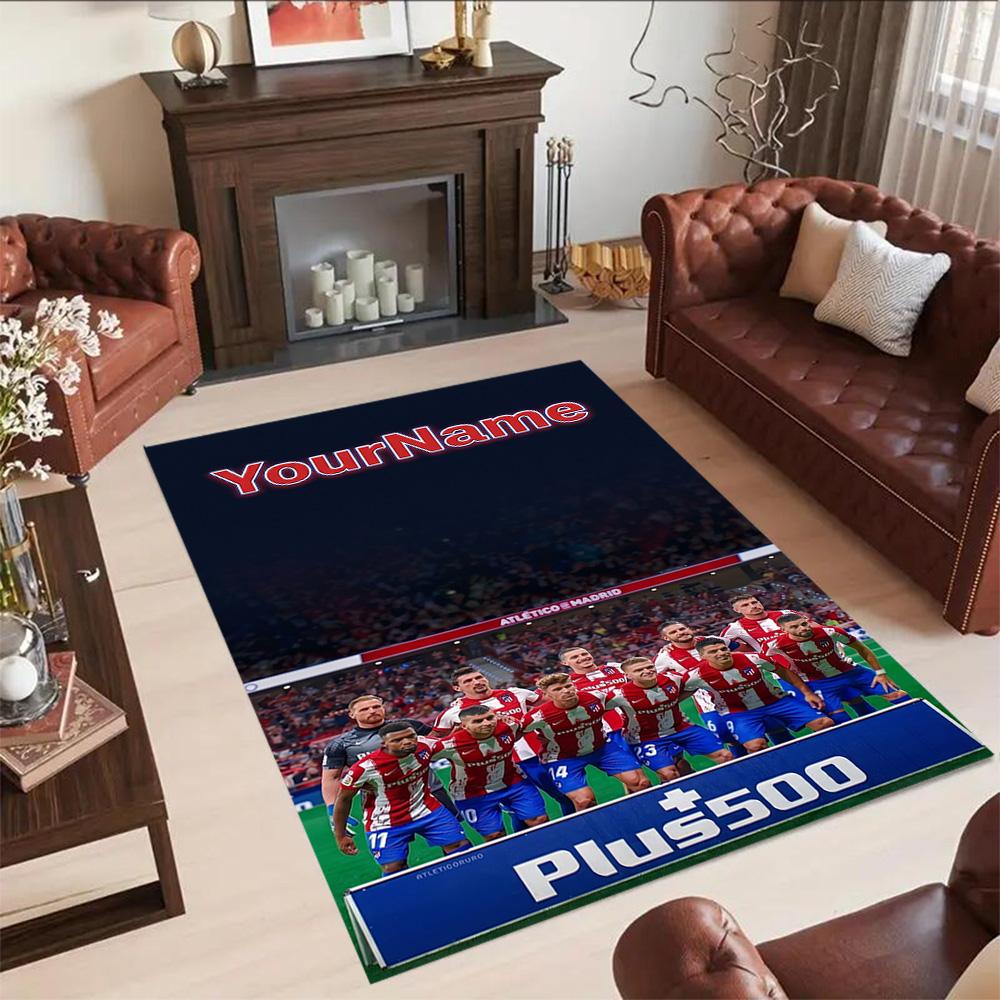Atletico Madrid Personalized Name Carpet Suitable for Hallway Balcony Game Room Kitchen Antislip Carpet Anime Office Decor Spiritual Gift