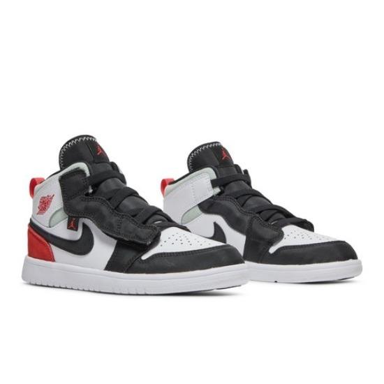 Air Jordan 1 Mid ALT PS Red Black Toe Retro Sneakers AR6351-100