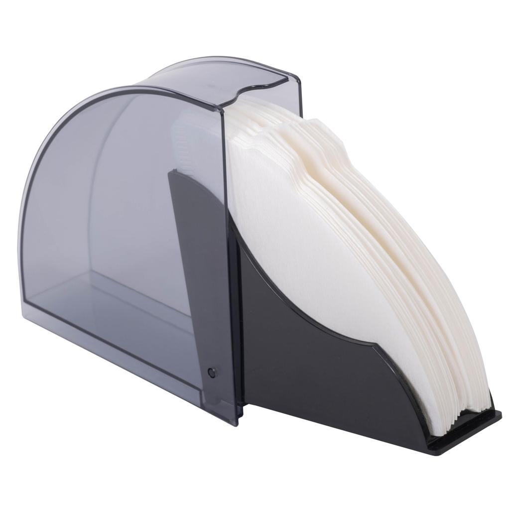 Coffee Filter Case with Coffee Paper Filter Storage Compatible with Hario V60 C-RAYS Lid, Dust-Proof, Box, (A. Black, 1-2 Cups)