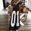 Women Plus Size V Neck Short Sleeve Geometric Printed Straight Maxi Dress