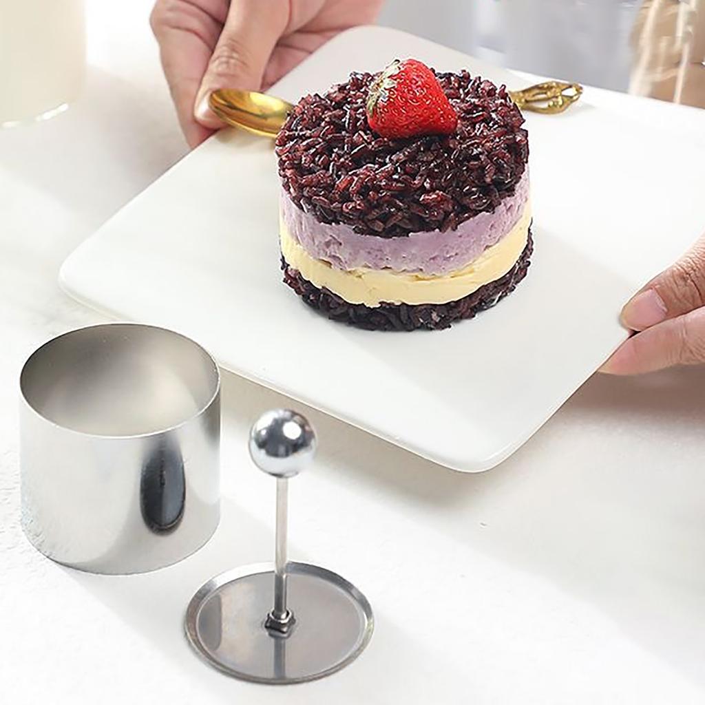 Easy To Use Cake Shaping Tool Safe Durable Easy To Clean Food Rings Stamper Suitable for Home Baking Cake Dessert